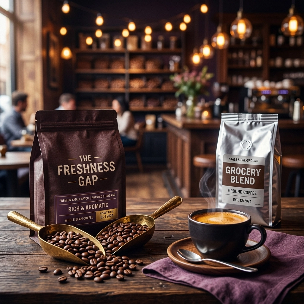 Why Your Grocery Store Coffee is Stale: The "Freshness Gap" Matters sxeakuhagja